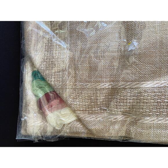 Herrschner's Cross Stitch Kit | Bows and Bells Table Topper 36" Square Holiday - Picture 7 of 10